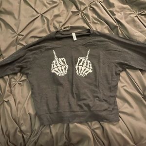 American Apparel Skeleton Hand L/S tee